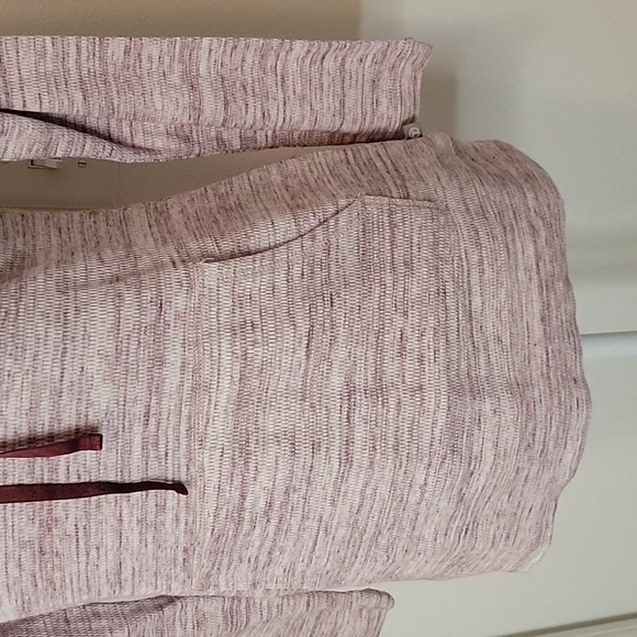 T by Talbots Size SP, Purple / Maroon Marled Sweater, Cowl Neck, Kangaroo Pocket - Picture 2 of 9